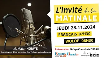 Invite de la Matinale ! Avec Matar NDIAYE 28 Novembre 2024 Fr