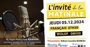 Invite de la Matinale ! Avec M. Pape Abdoulaye KAMARA 05 Décembre 2024