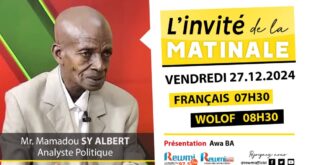 Invite de la Matinale ! Avec Mamadou SY ALBERT 27 Décembre 2024 Fr