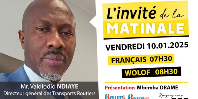 Invite de la Matinale ! Avec Mr. Dr Valdiodio NDIAYE 10 Janvier 2025