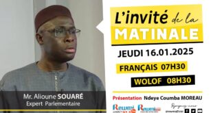 Invite de la Matinale avec Mr. Alioune SOUARÉ 16 Janvier 2025 Fr