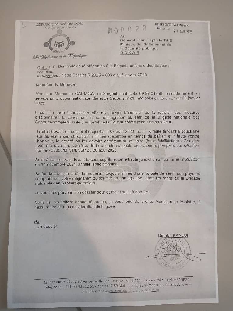 La Cour suprême réintègre le sergent Mamadou Gadiaga 3 IMG 20250220 WA0102