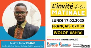 Invite de la Matinale ! Avec Maître Tanor DIAME 17 Février 2025