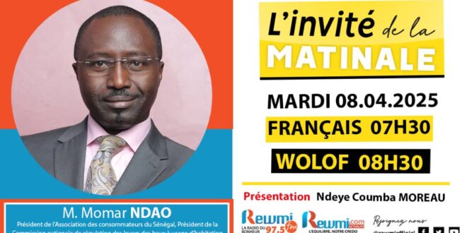 Invite de la Matinale ! Avec M. Momar NDAO 08 Avril 2025 Fr