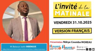 Invite de la Matinale ! Avec M. Babacar Justin MBENGUE 31 Octobre 2025 Fr 3 invite de la matinale 24