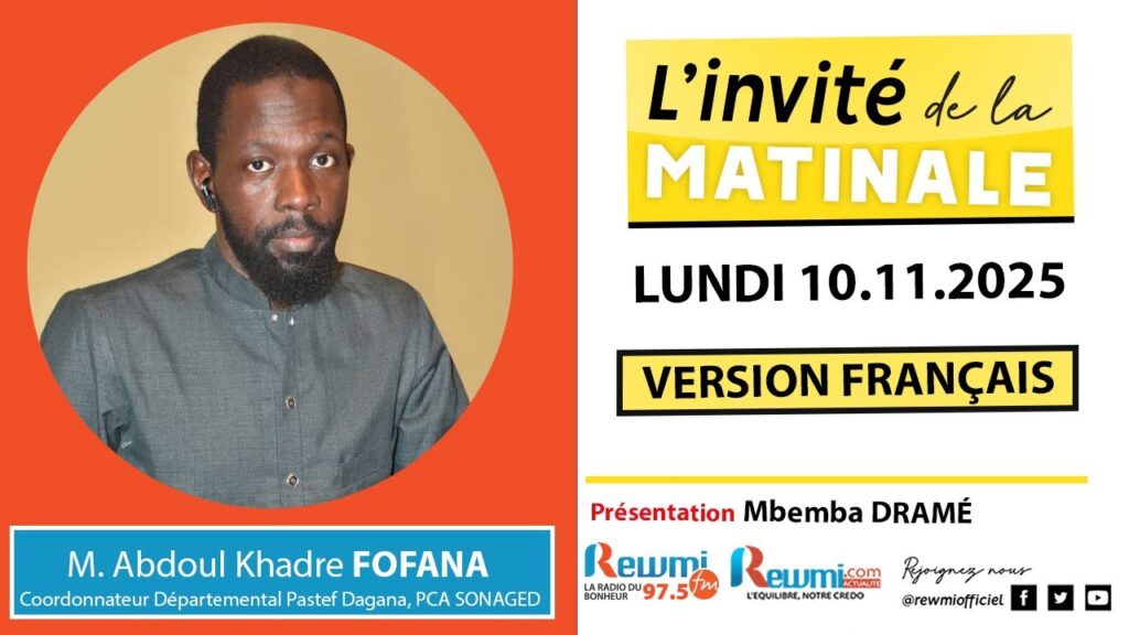 Invite de la Matinale ! Avec M. Abdoul Khadre FOFANA 10 Novembre 2025 Fr 2 invite de la matinale 10