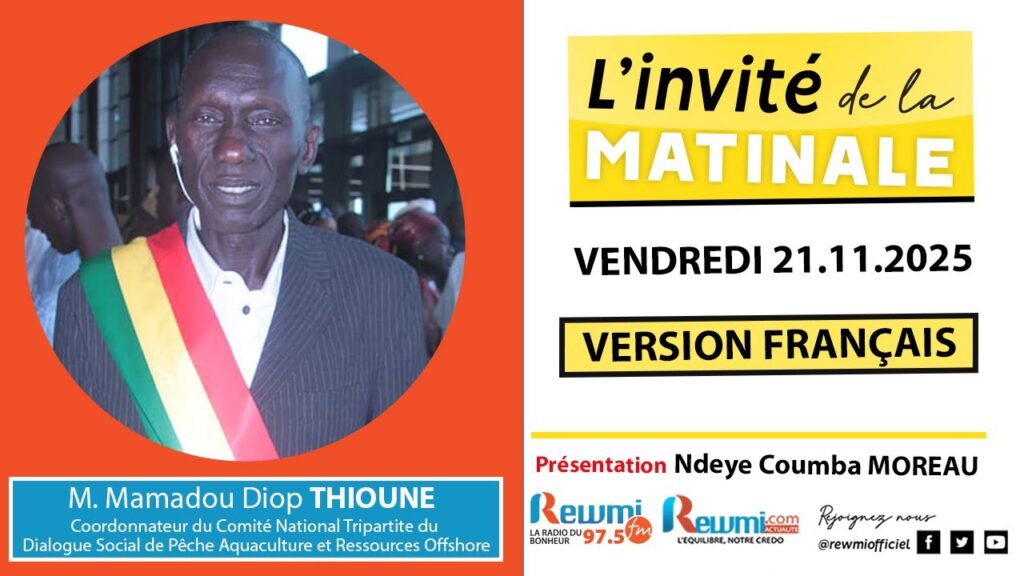 Invite de la Matinale ! Avec M. Mamadou Diop THIOUNE 21 Novembre 2025 Fr 2 invite de la matinale 28