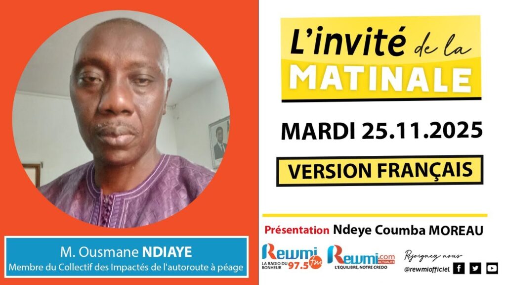 Invite de la Matinale ! Avec M. Ousmane NDIAYE 25 Novembre 2025 Fr 2 invite de la matinale 32