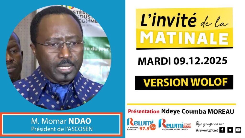 Invite de la Matinale ! Avec M. Momar NDAO 09 Décembre 2025 Wlf 2 invite de la matinale 13