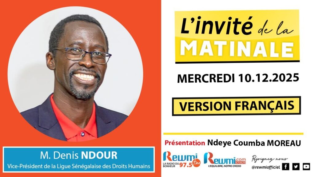 Invite de la Matinale ! Avec M. Denis NDOUR 10 Décembre 2025 Fr 2 invite de la matinale 14