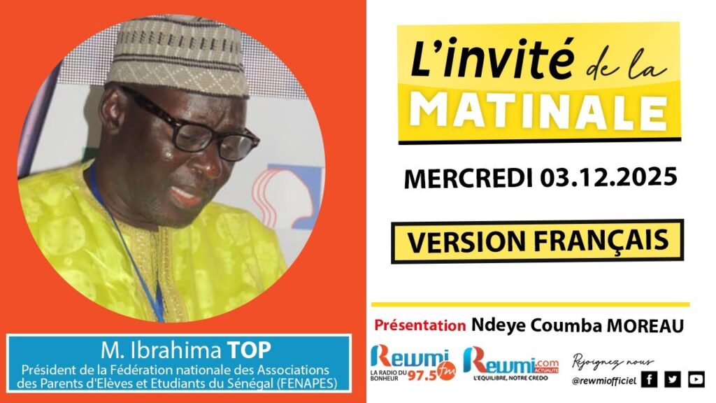 Invite de la Matinale ! Avec M. Ibrahima TOP 03 Décembre 2025 Fr 2 invite de la matinale 4