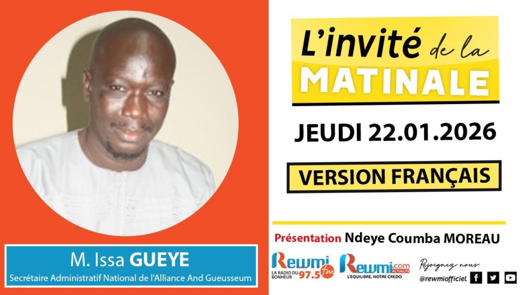 Invite de la Matinale ! Avec M. Issa GUEYE, 22 Janvier 2026 Fr 2 invite de la matinale 19