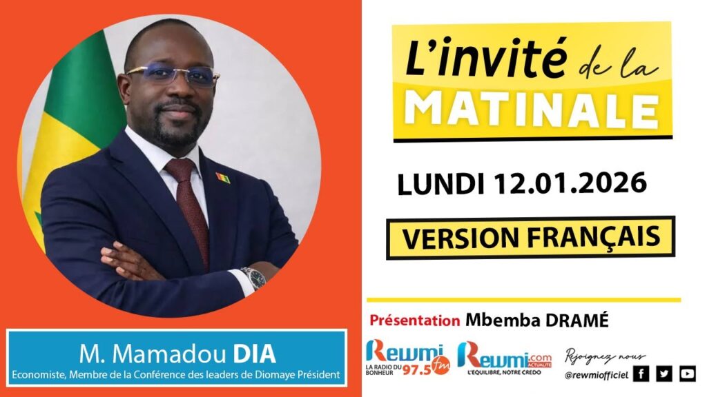 Invite de la Matinale ! Avec M. Mamadou DIA 12 Janvier 2026 Fr 2 invite de la matinale 8