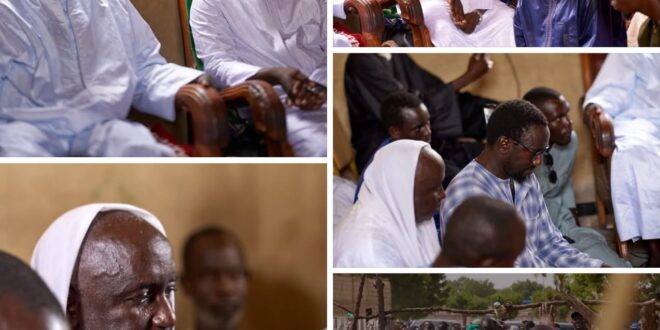 Ousmane Sonko, le président de Pastef, est à Touba. Il a commencé sa tournée par une visite de courtoisie à Daarou Rahmane, auprès de Serigne Ismaïla Diouf 1 6a5295212cfdd Dg387yJFv9