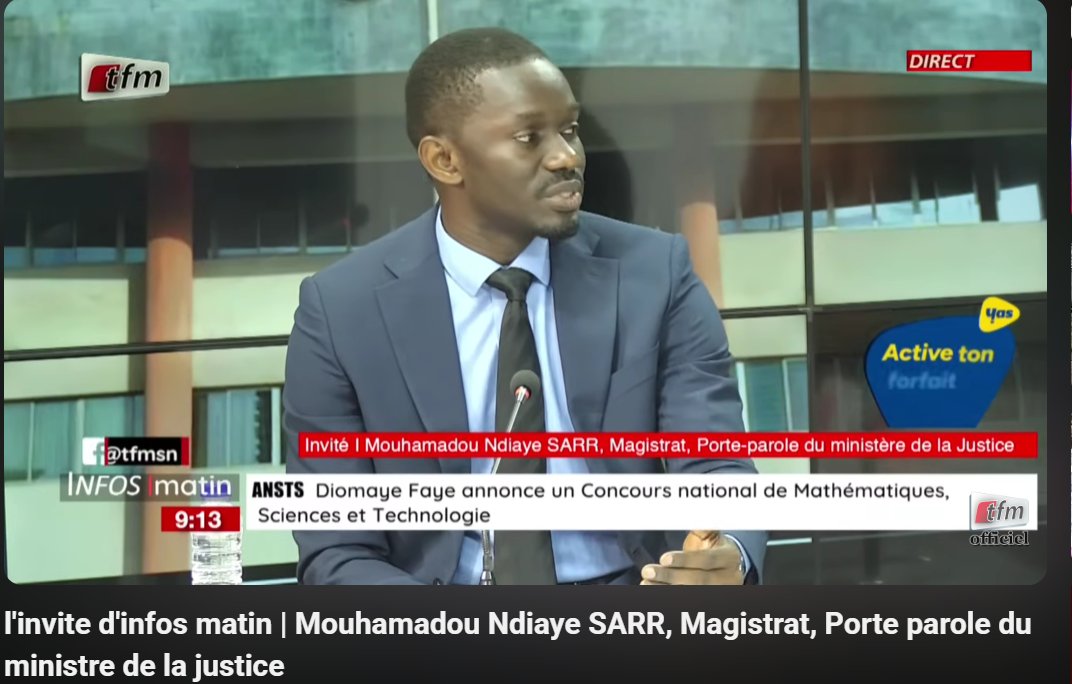 Circulaire Du Garde De Sceaux Du 10 Juillet : Les éclairages De Mouhamadou Ndiaye SARR, Magistrat, Porte Parole Du Ministre De La Justice