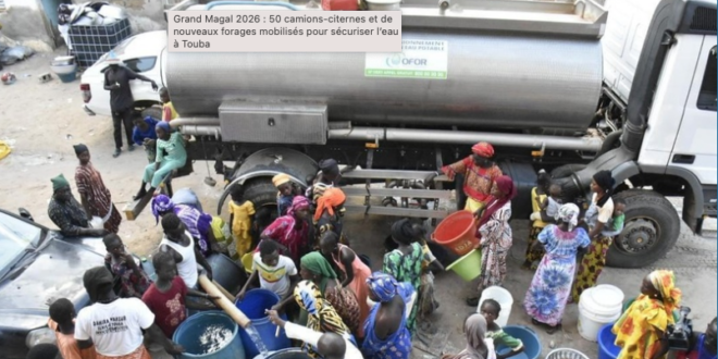 Grand Magal 2026 : 50 camions-citernes et de nouveaux forages mobilisés pour sécuriser l’eau à Touba 1 Capture decran 2026 07 24 a 15.28.53